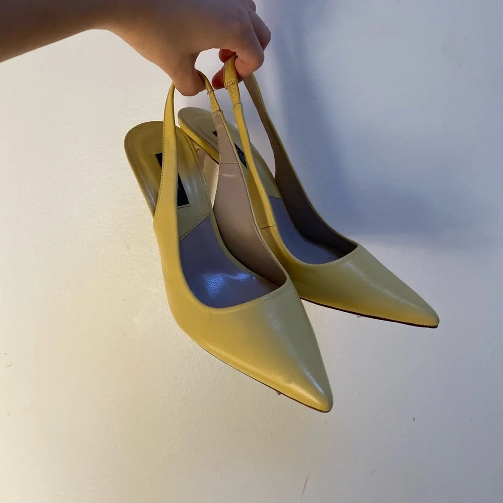 Zara Leather Slingback Pointed Heel US 7.5 - Picture 8 of 8